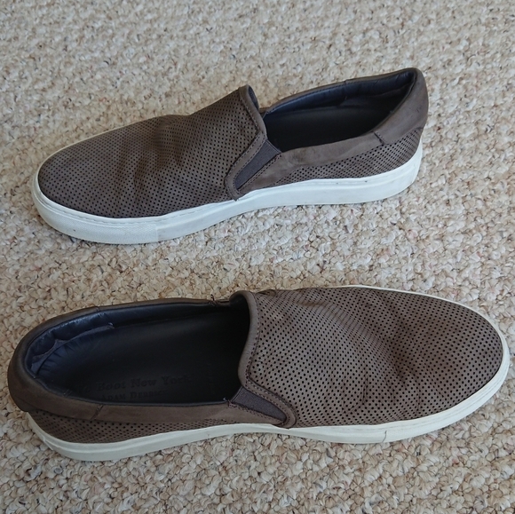 To Boot New York Racer Gray Perforated Suede Slip-On Sneaker SIZE 11 - Picture 4 of 15
